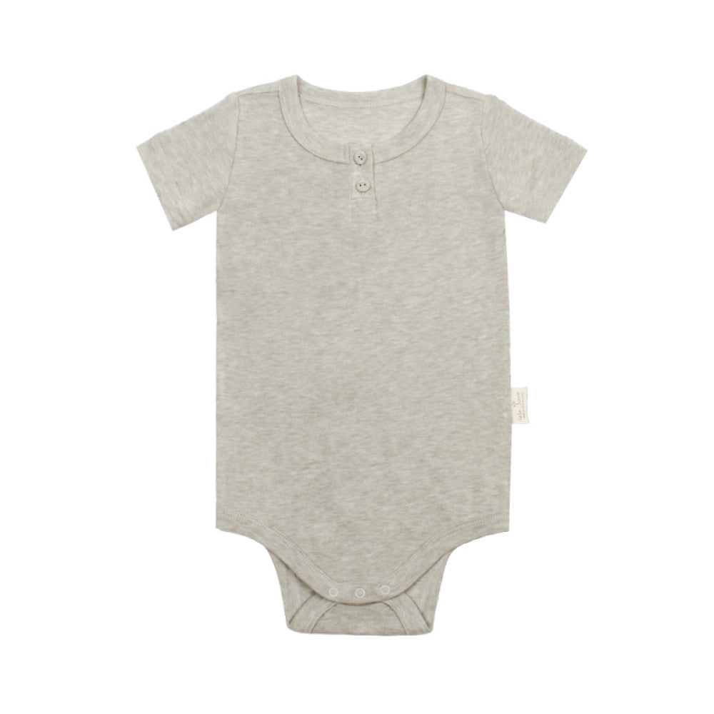lelejove Nordic style baby short sleeved fart clothes wool blended short sleeved romper baby light breathable short crawling image 30