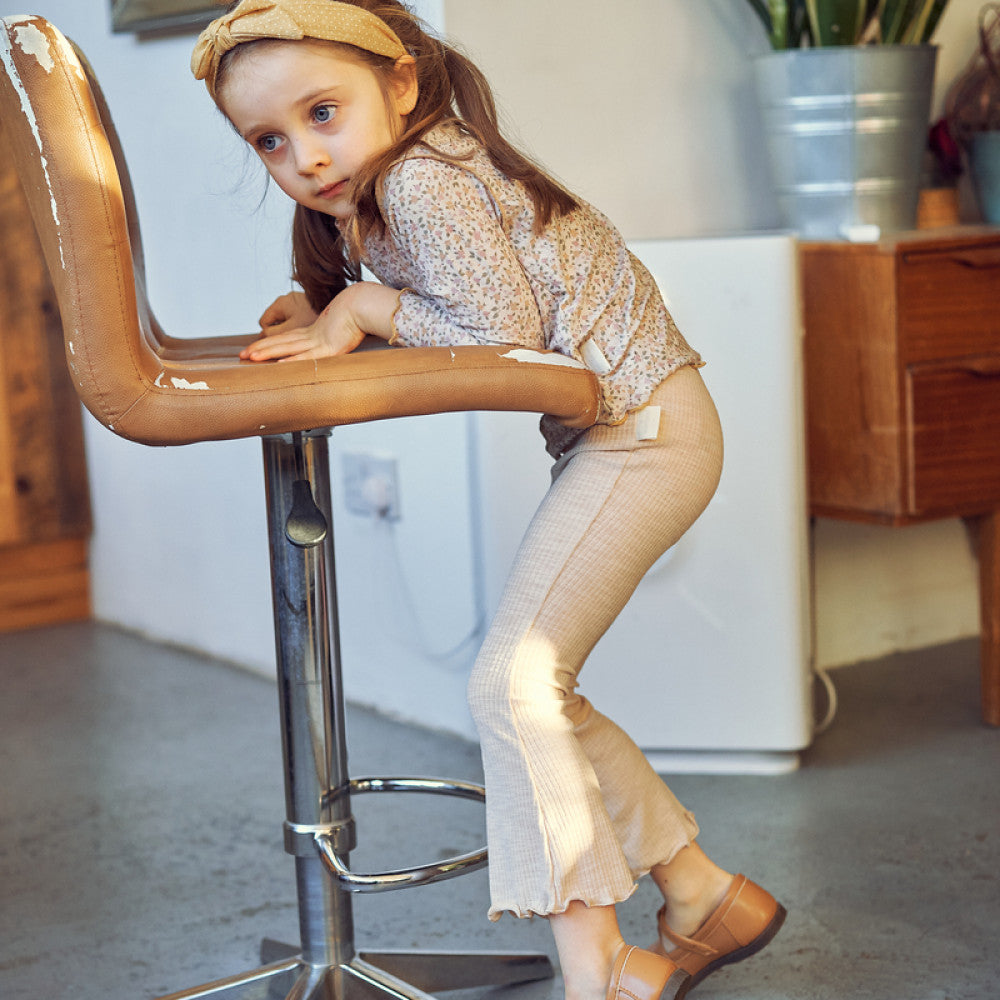 lelejove Nordic style 25 spring and summer new products children s casual trousers girls baby micro flared pants light and soft pants image 5