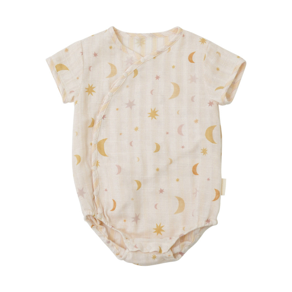 Organic cotton lelejove baby cute printed bag fart clothes 25 summer slanted placket bag fart clothes breathable gauze image 12