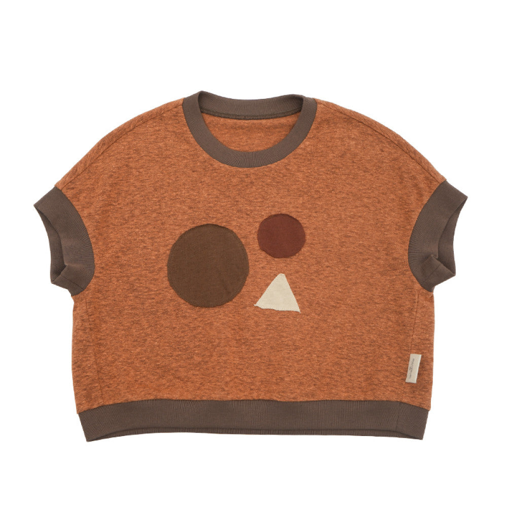Tencel Hemp lelejove children s summer printed splicing short sleeved men s and women s light short sleeved T shirt image 27