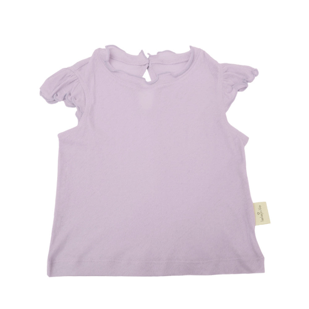 Cicada wing cotton lelejove children s lightweight T shirt 25 summer women s treasure solid color sleeveless T sweet little flying sleeve top image 30