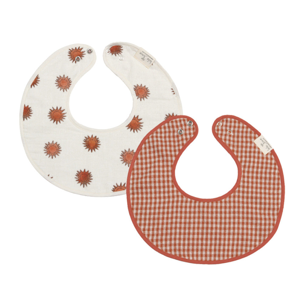 lelejove Nordic style infant bib small month old baby spit milk towel double sided wearable 2 pack image 8