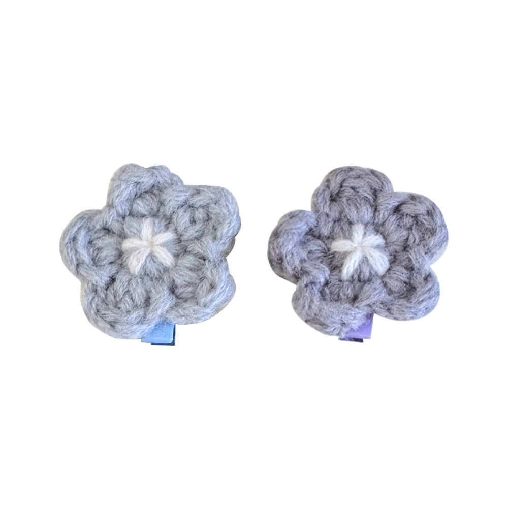 lelejove Nordic style children s handmade crochet hairpins for girls sweet and cute petal hairpin accessories Invoices available image 6