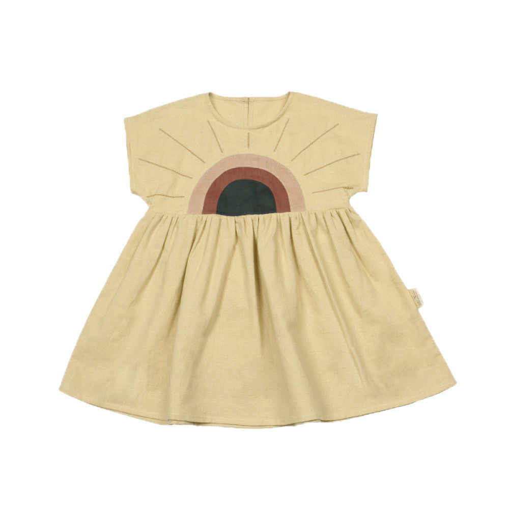 lelejove Nordic style girls dress 24 summer new breathable cotton and linen skirt loose and comfortable dress image 28
