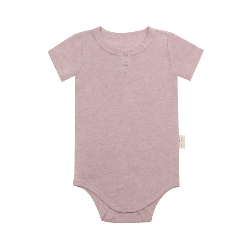 lelejove Nordic style baby short sleeved fart clothes wool blended short sleeved romper baby light breathable short crawling image 5