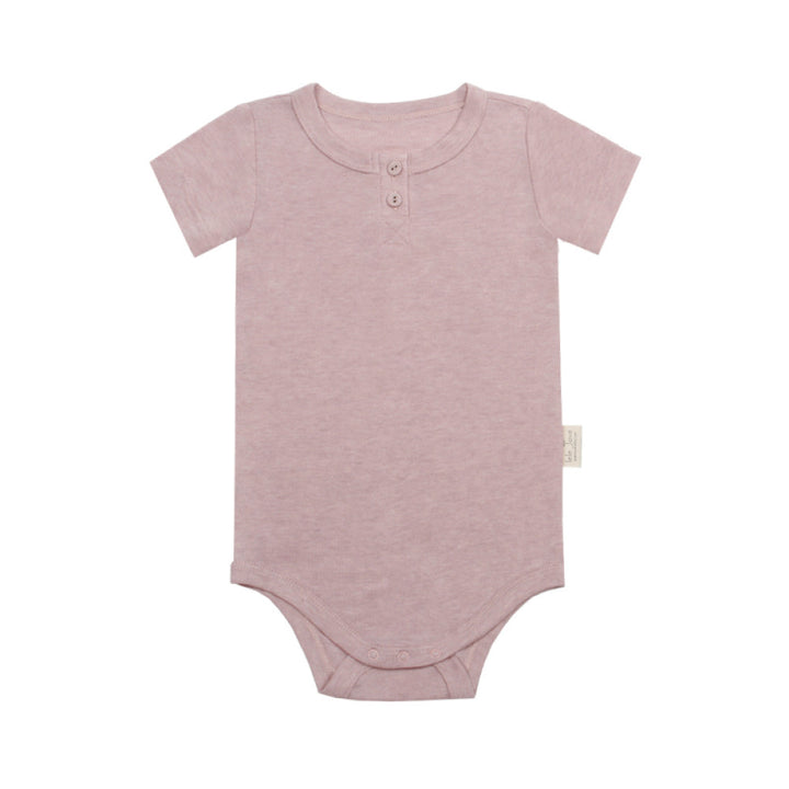 lelejove Nordic style baby short sleeved fart clothes wool blended short sleeved romper baby light breathable short crawling image 5