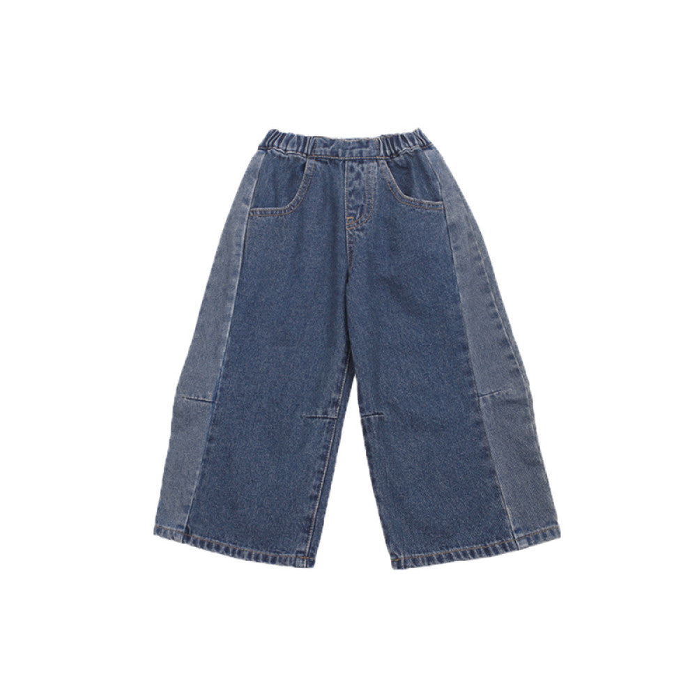 lelejove Nordic style children s jeans 24 spring and autumn boys and girls baby straight pants fashionable wide leg pants image 6