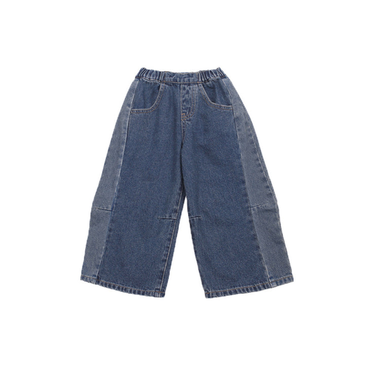 lelejove Nordic style children s jeans 24 spring and autumn boys and girls baby straight pants fashionable wide leg pants image 6