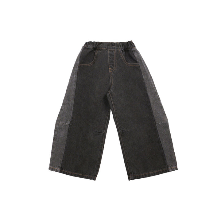 lelejove Nordic style children s jeans 24 spring and autumn boys and girls baby straight pants fashionable wide leg pants image 18