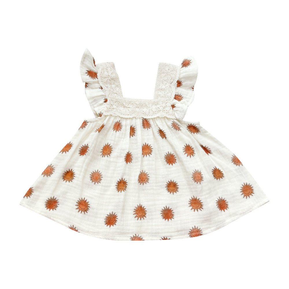 Lelejove Nordic style children s sweet vest 24 summer new women s baby chiffon camisole vest flower bud pants set image 18