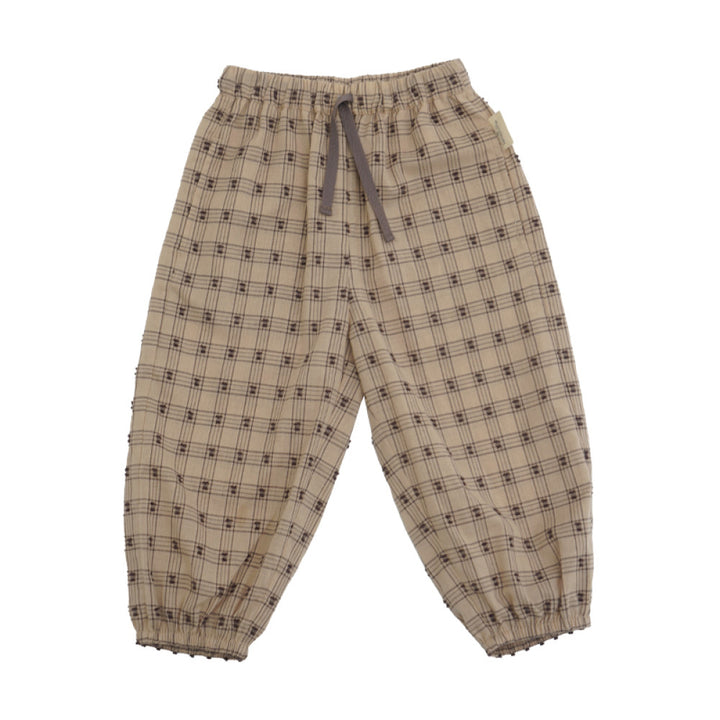 Lelejove children s summer lightweight shorts men s and women s baby binding foot mosquito proof pants breathable texture retro plaid pants image 17