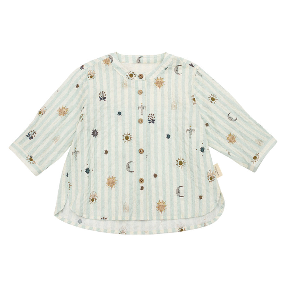 Lelejove Nordic style children s short sleeved shirt baby summer printed short sleeved vacation style lightweight shirt shorts image 32
