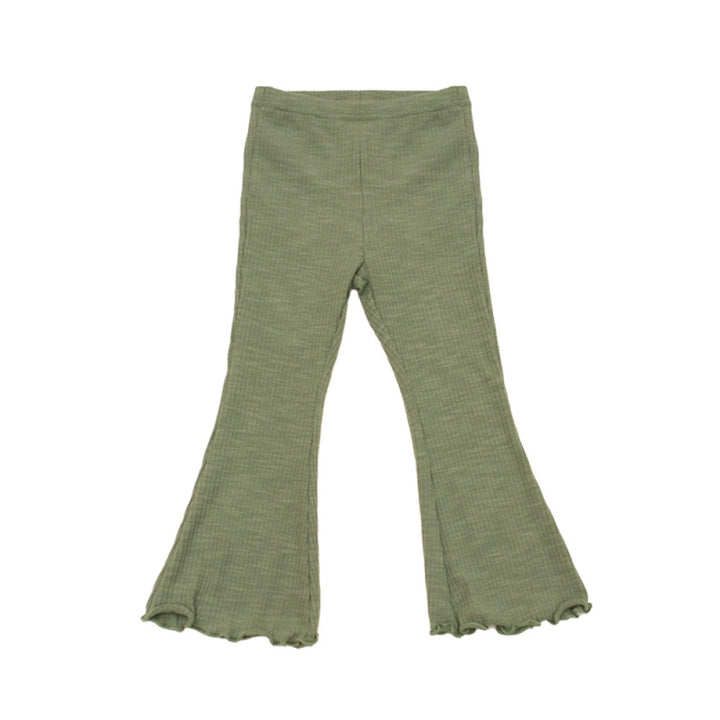lelejove Nordic style 25 spring and summer new products children s casual trousers girls baby micro flared pants light and soft pants image 6