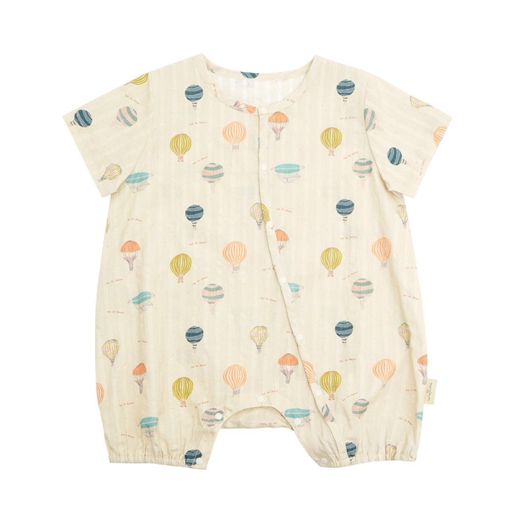 lelejove Nordic style cartoon fun print jumpsuit Mengbao Paradise summer thin short sleeved climbing clothes image 21