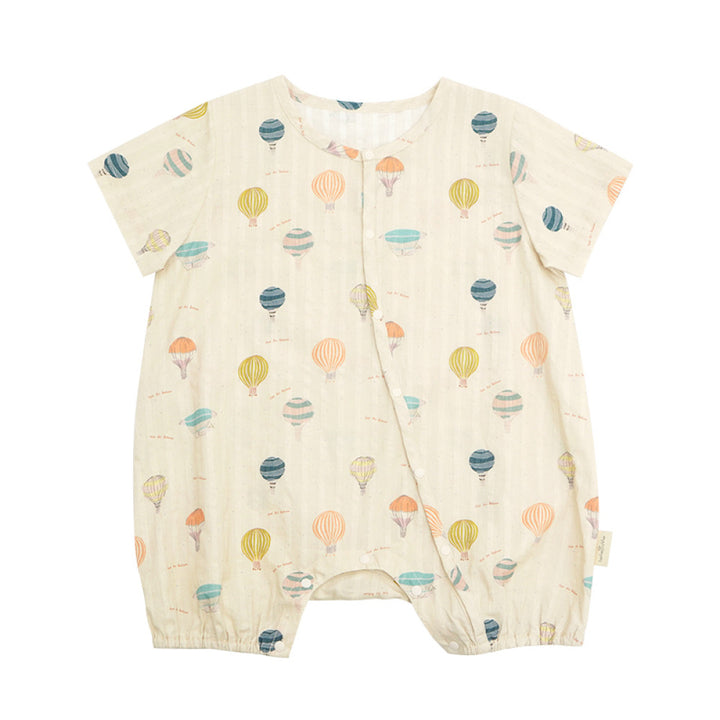 lelejove Nordic style cartoon fun print jumpsuit Mengbao Paradise summer thin short sleeved climbing clothes image 21