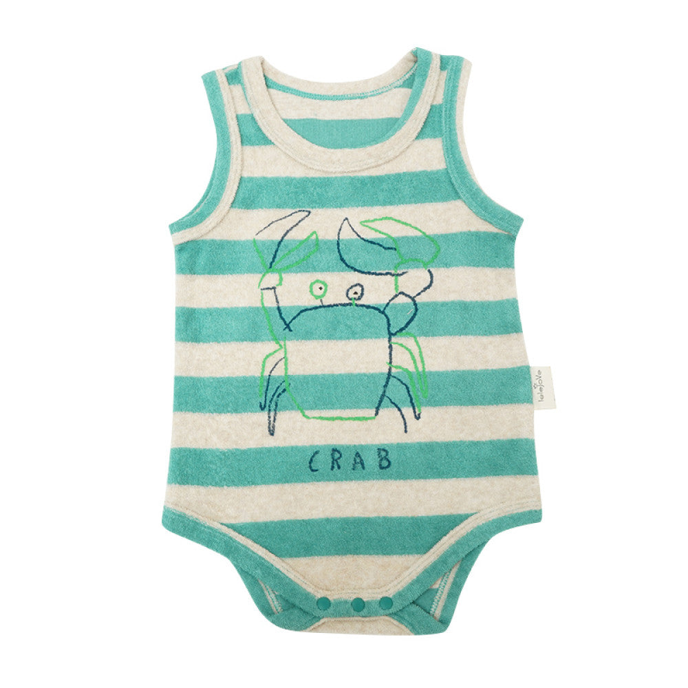 Lelejove Nordic style baby girl striped bag fart clothes for young months sleeveless Ha clothes skin friendly towels cotton cute bag fart image 15