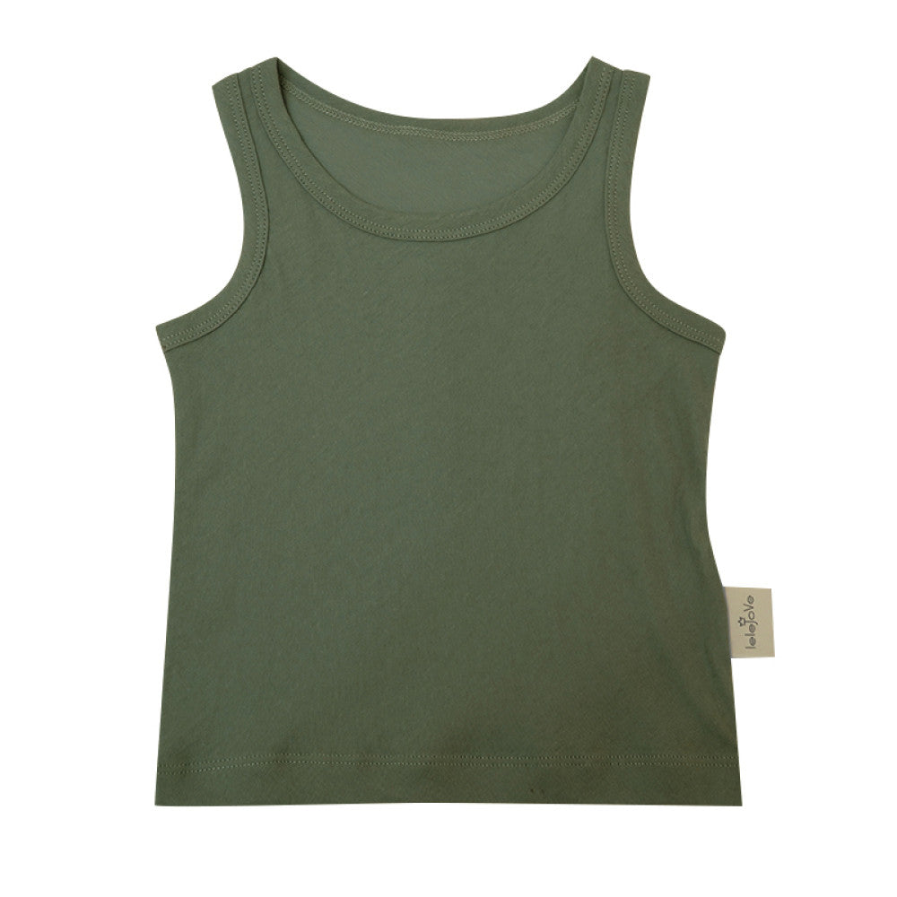 Cicada wing cotton lelejove children s lightweight vest 25 summer unisex solid color I shaped vest sleeveless top image 6