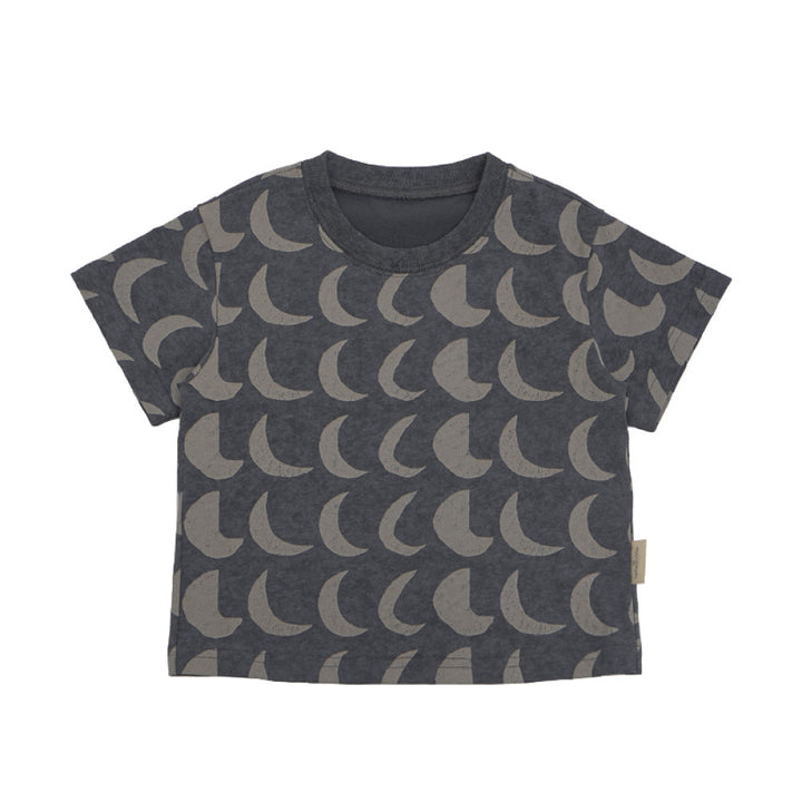 Lelejove Nordic style children s short sleeved T shirt 25 summer new item baby printed short sleeved T shirt T unisex versatile T shirt image 18