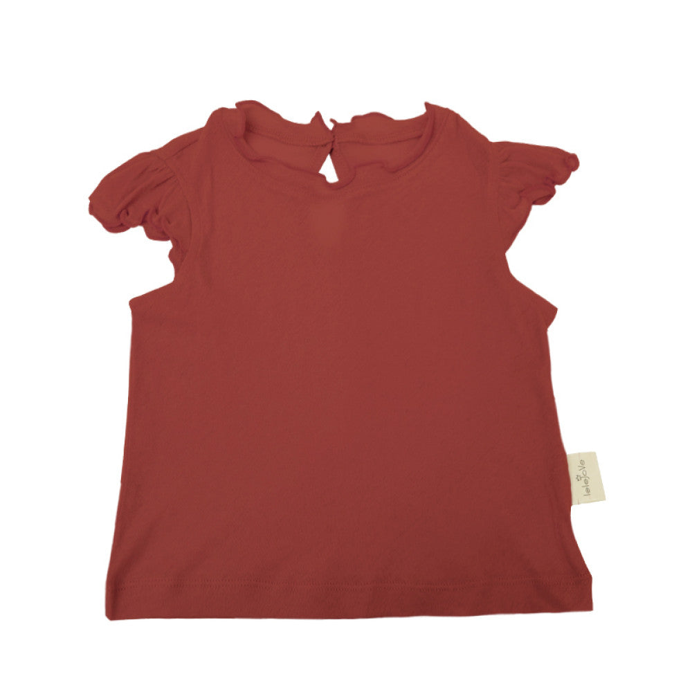 Cicada wing cotton lelejove children s lightweight T shirt 25 summer women s treasure solid color sleeveless T sweet little flying sleeve top image 7