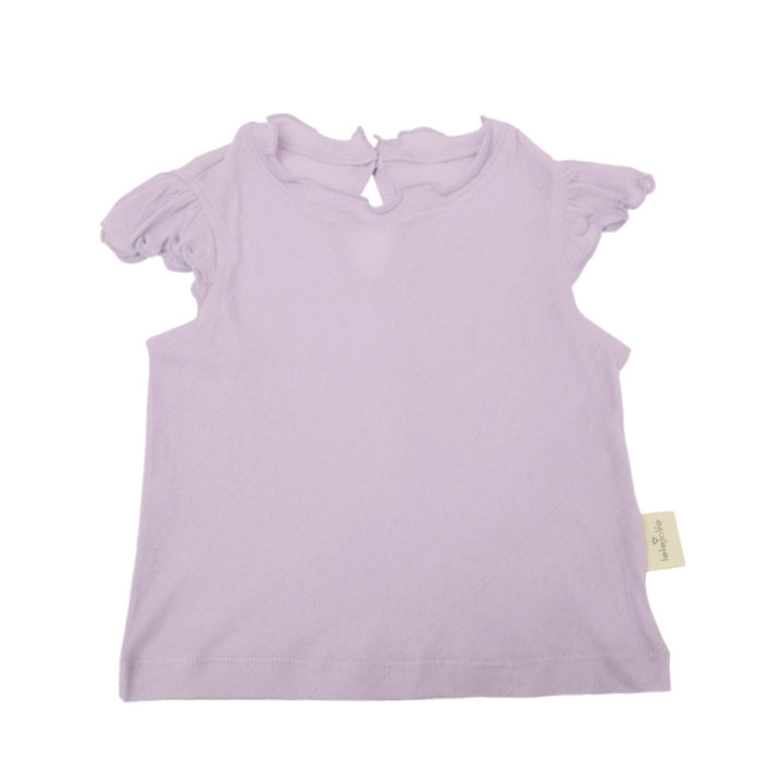 Cicada wing cotton lelejove children s lightweight T shirt 25 summer women s treasure solid color sleeveless T sweet little flying sleeve top image 30