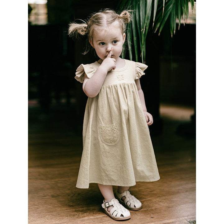 Lelejove Nordic style girls dress summer fresh vest dress women s treasure polka dot small flying sleeve dress image 2