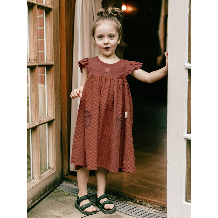 Lelejove Nordic style girls dress summer fresh vest dress women s treasure polka dot small flying sleeve dress image 3