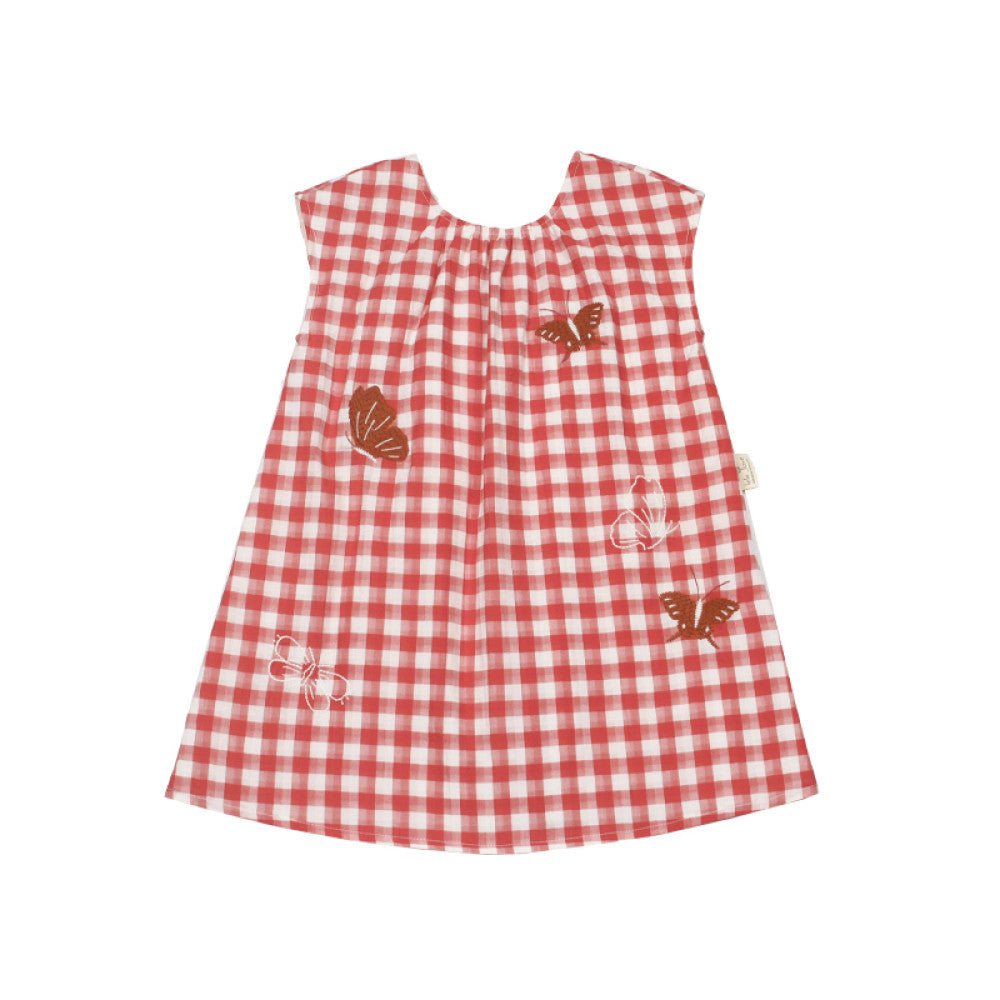 lelejove Nordic style girl baby fresh plaid dress summer baby holiday style loose vest dress image 18