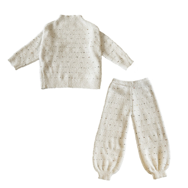 lelejove Nordic style parent child home wear suits autumn and winter baby pajamas pajamas warm and comfortable image 7