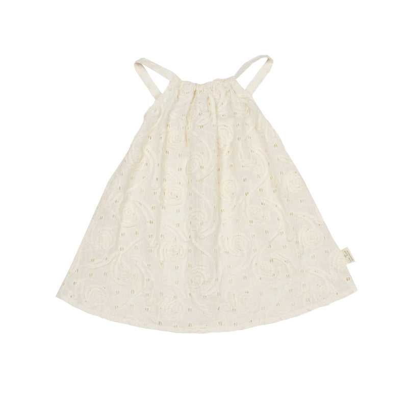 Embroidered Cotton Sleeveless Dress