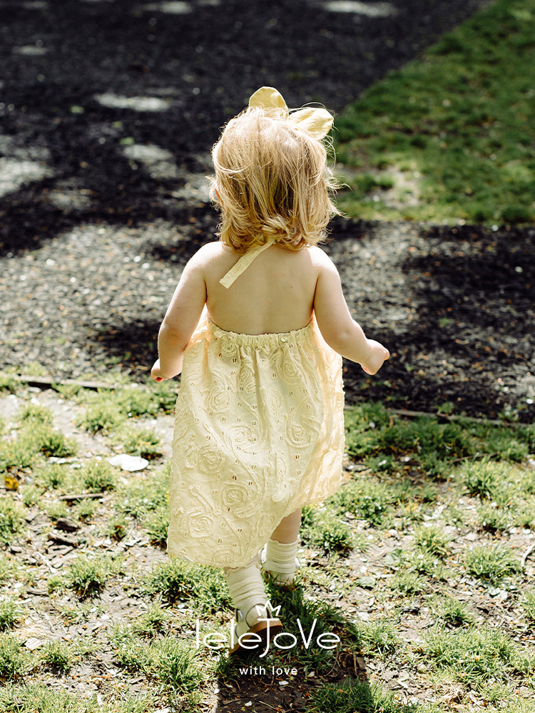 Embroidered Cotton Sleeveless Dress