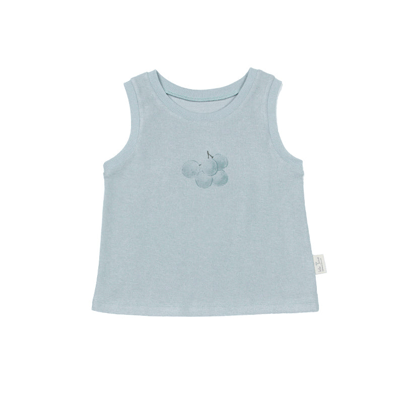 Terry Jacquard Sleeveless Top & Shorts Set