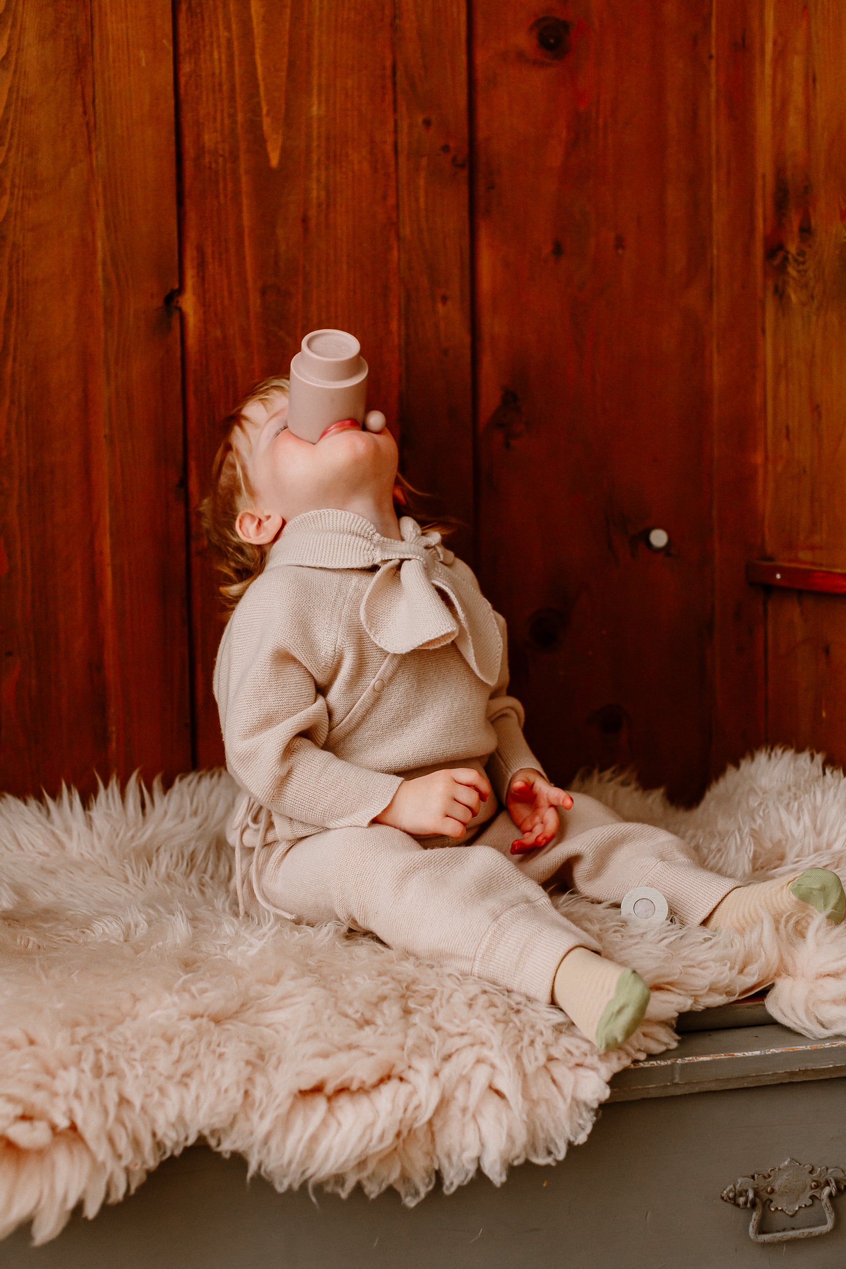 New Arrival – Cotton Cashmere Knit Bow Scarf