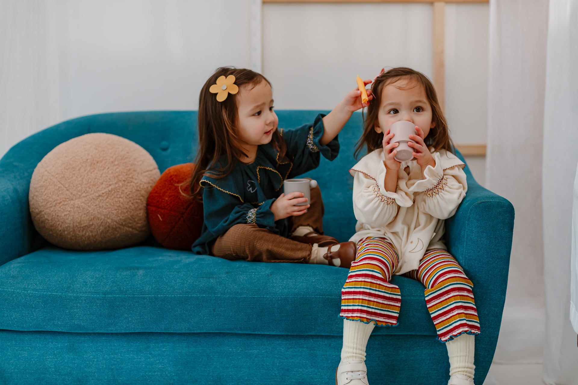 New Arrival – Moon & Bird Embroidered Collar Top