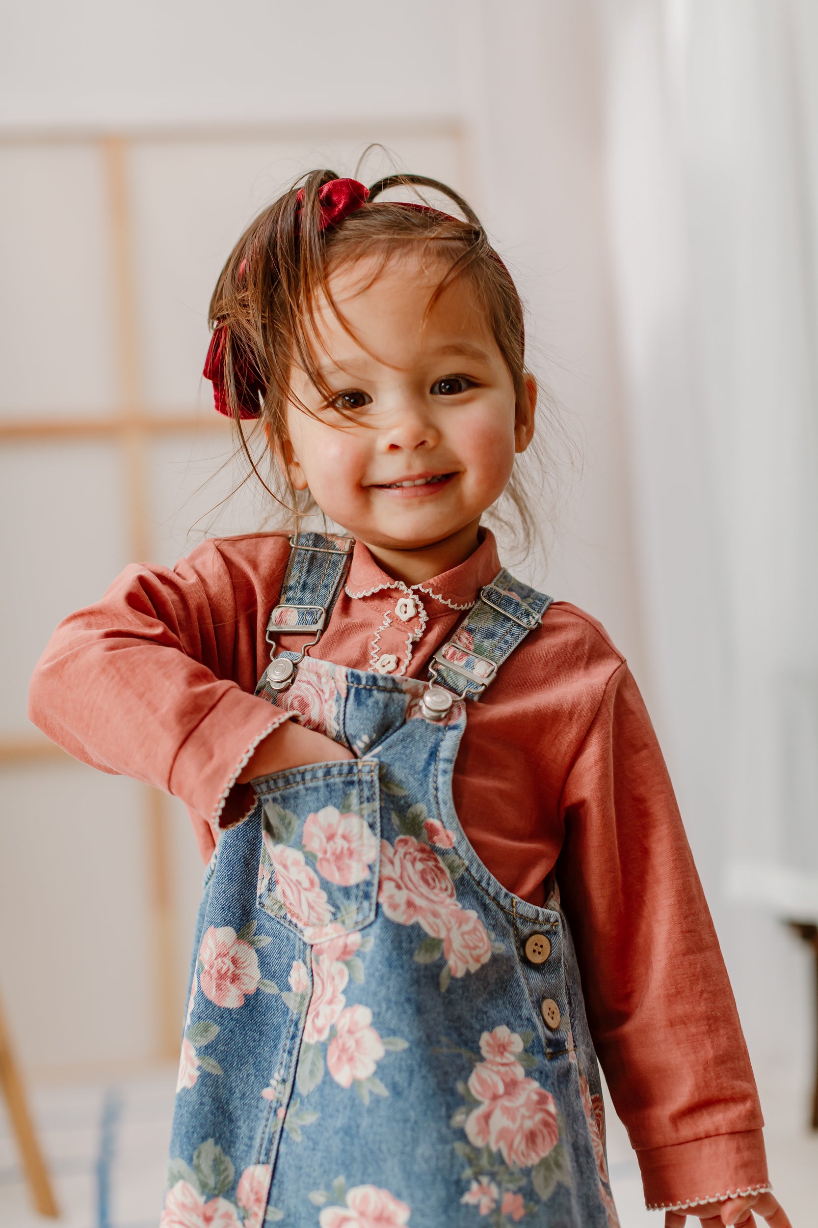 New Arrival – Rose Garden Denim Pinafore Dress