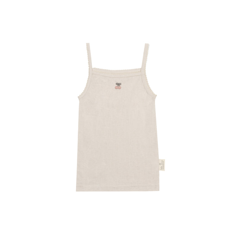 Essential Top – Cherry Jacquard Cotton Sleeveless Top
