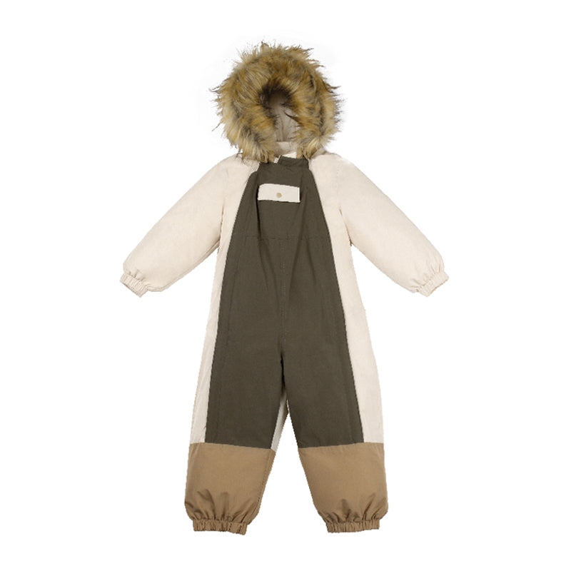 Baby Hooded Winter Snowsuit with Fur Trim