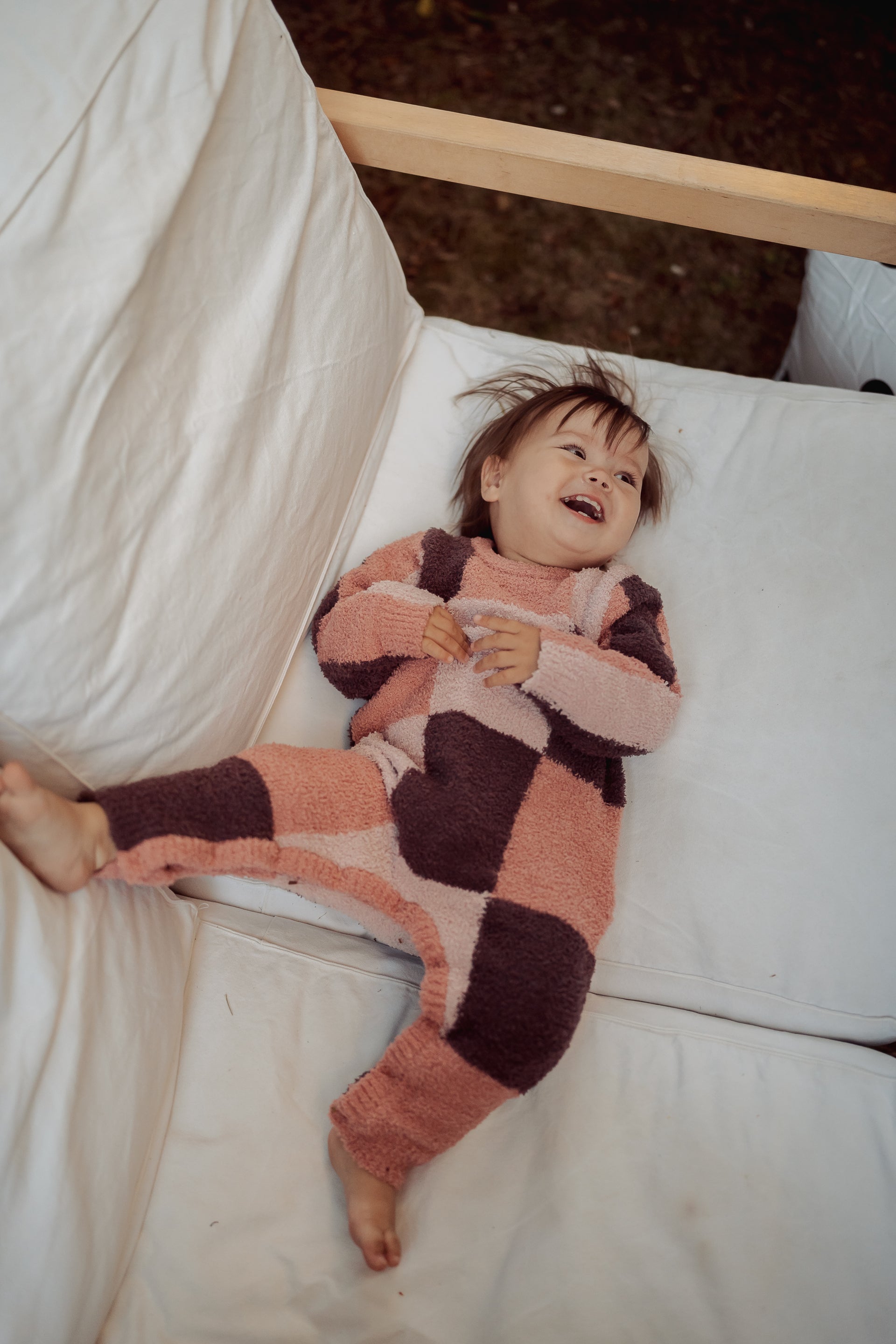 New Arrival – Baby Checkered Microfleece Jumpsuit