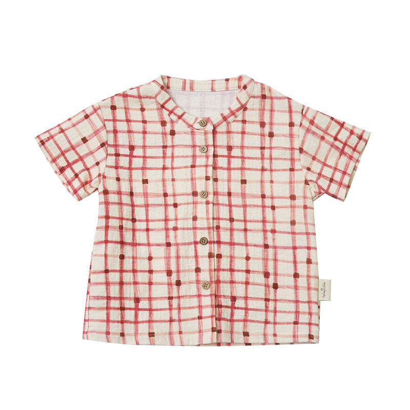 100% Cotton Plaid Top & Bottom Set