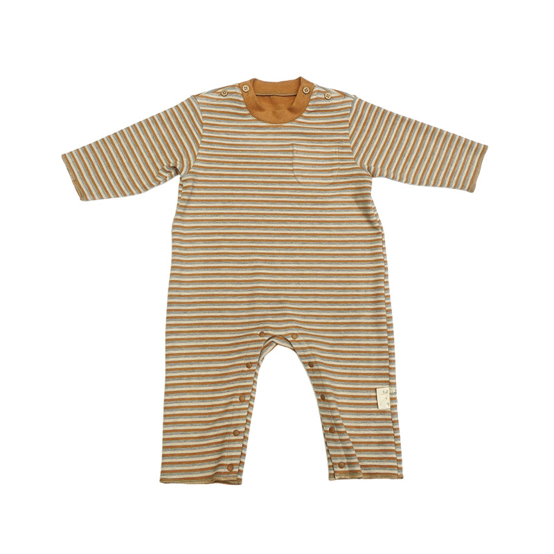 New Arrival – Fleece Lined Striped Long Sleeve Jumpsuit