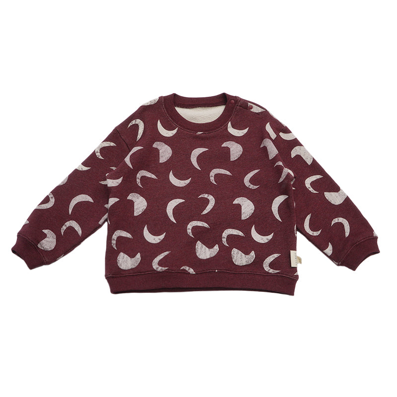 New Arrival – Moon Print Crewneck Sweatshirt & Bottom Set