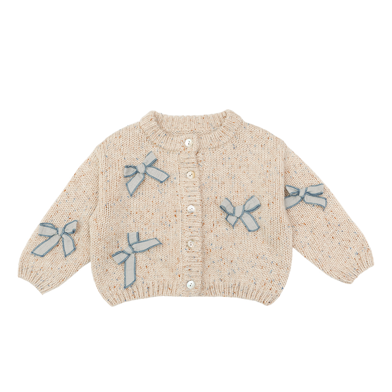 New Arrival – Bow Detail Wool Blend Cardigan