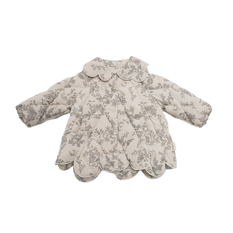 New Arrival – Mid Length Petal Collar Down Coat