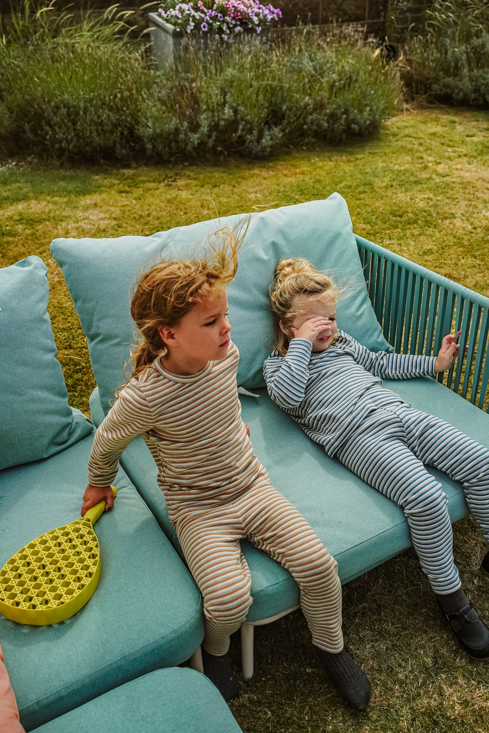 New Arrival – Fleece Lined Striped Long Sleeve Tee & Pants Set