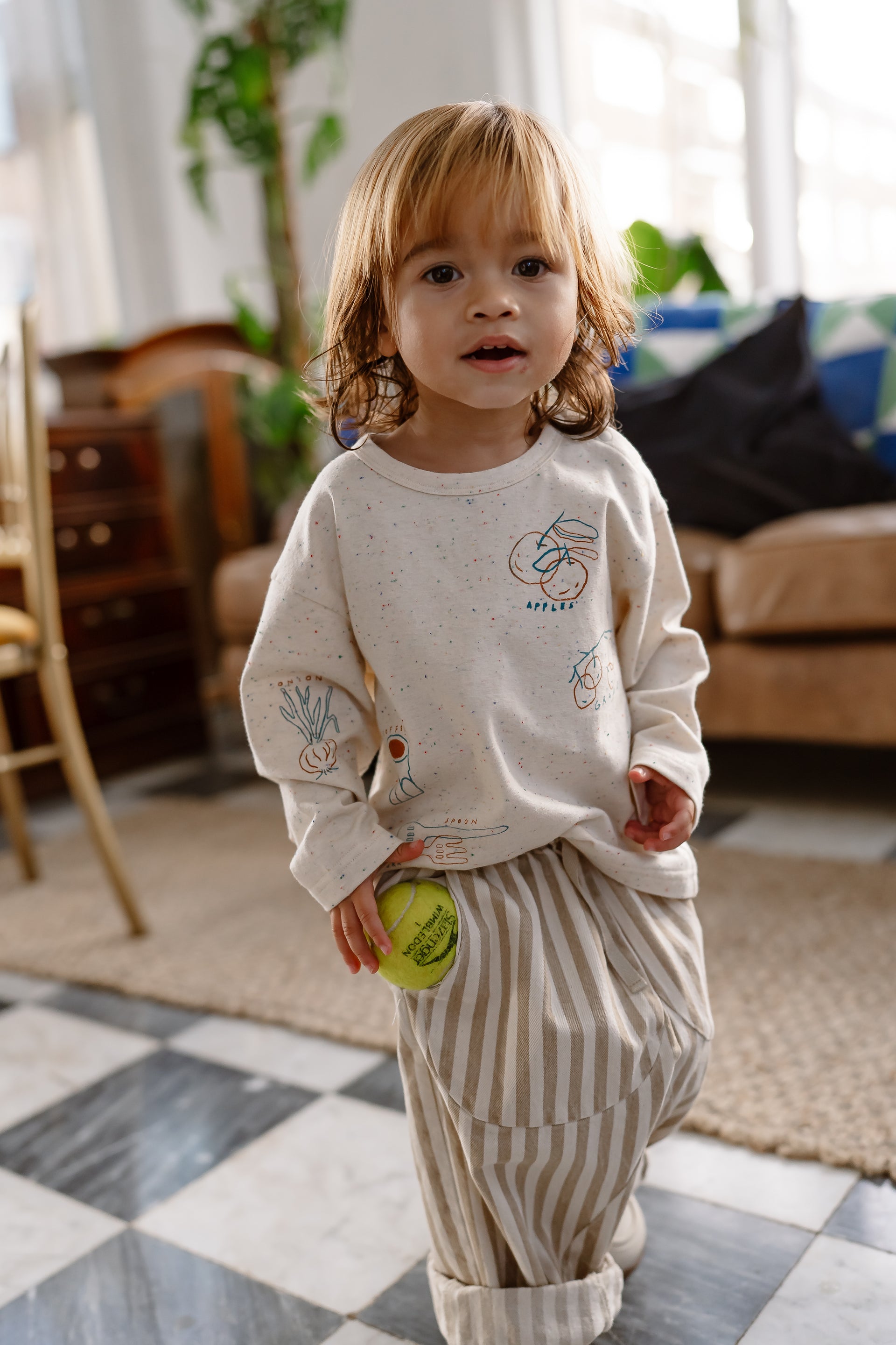 New Arrival – Hand Drawn Print Long Sleeve Tee