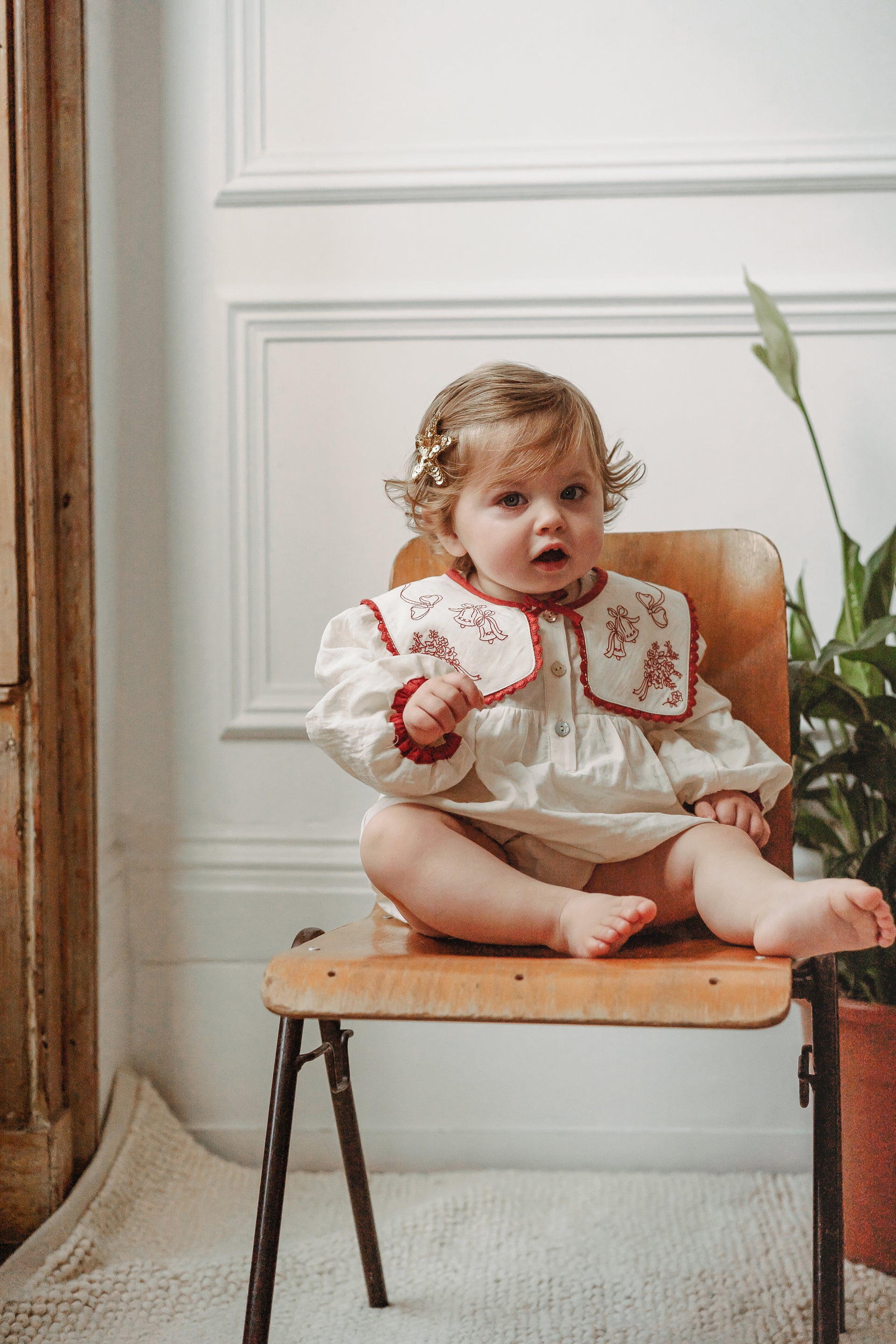 Fiesta Embroidered Cotton Romper