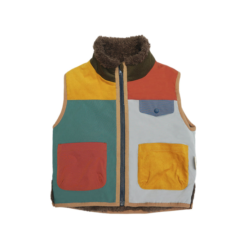 New Arrival –  Colorblock Corduroy Vest