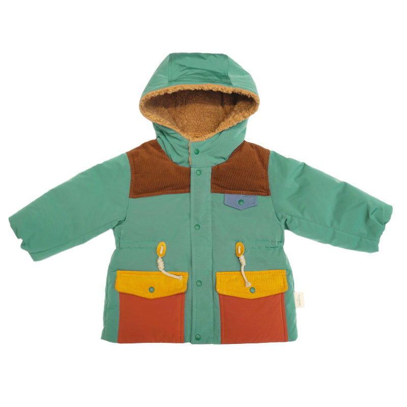 New Arrival – Colorblock Corduroy Down Parka