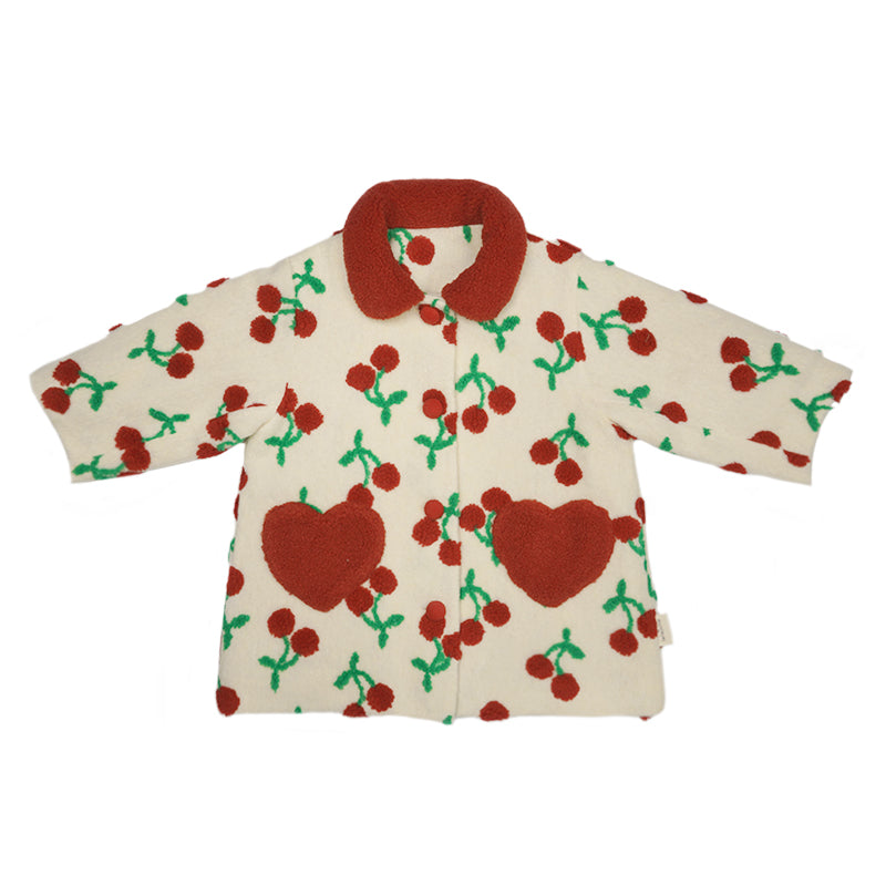 New Arrival – Sweet Cherry Sherpa Fleece Jacket