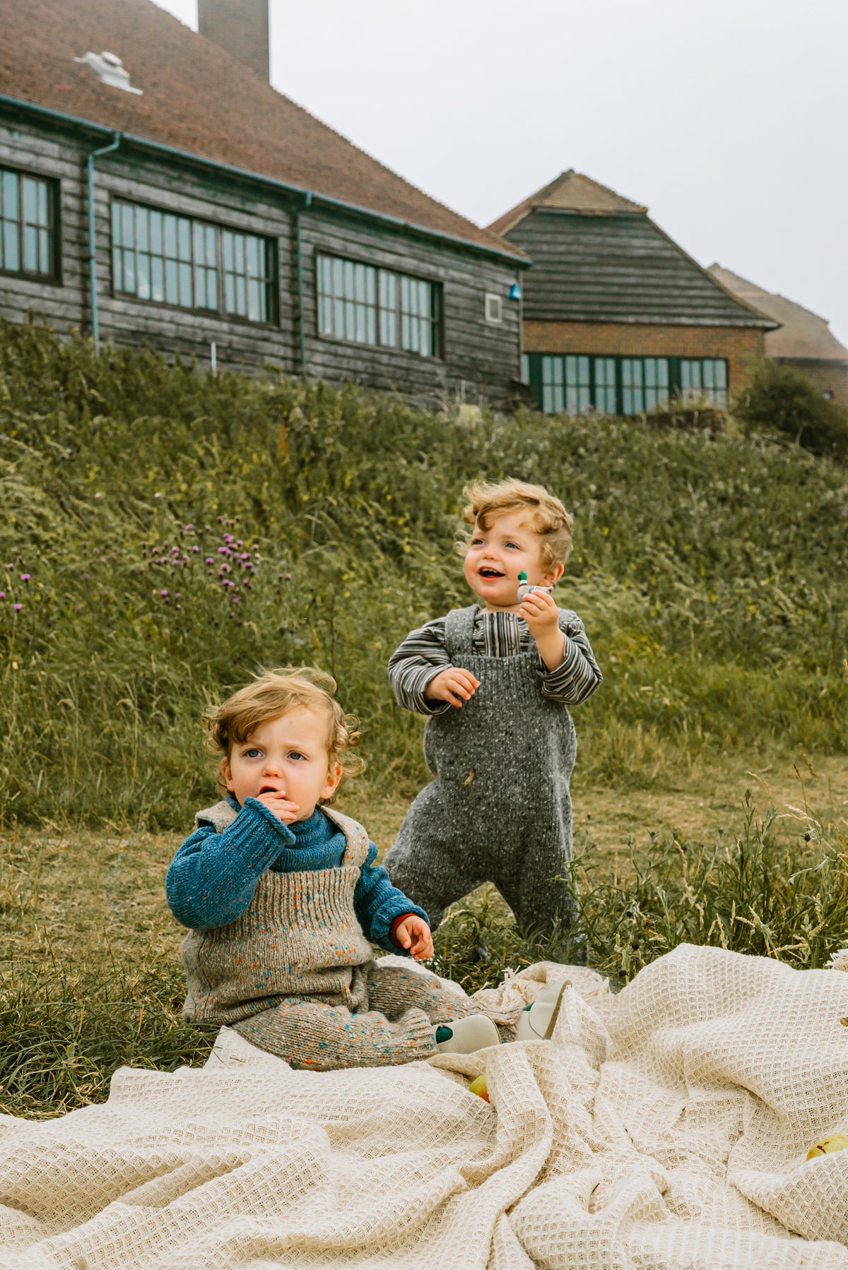 New Arrival – Flecked Wool Overall Romper