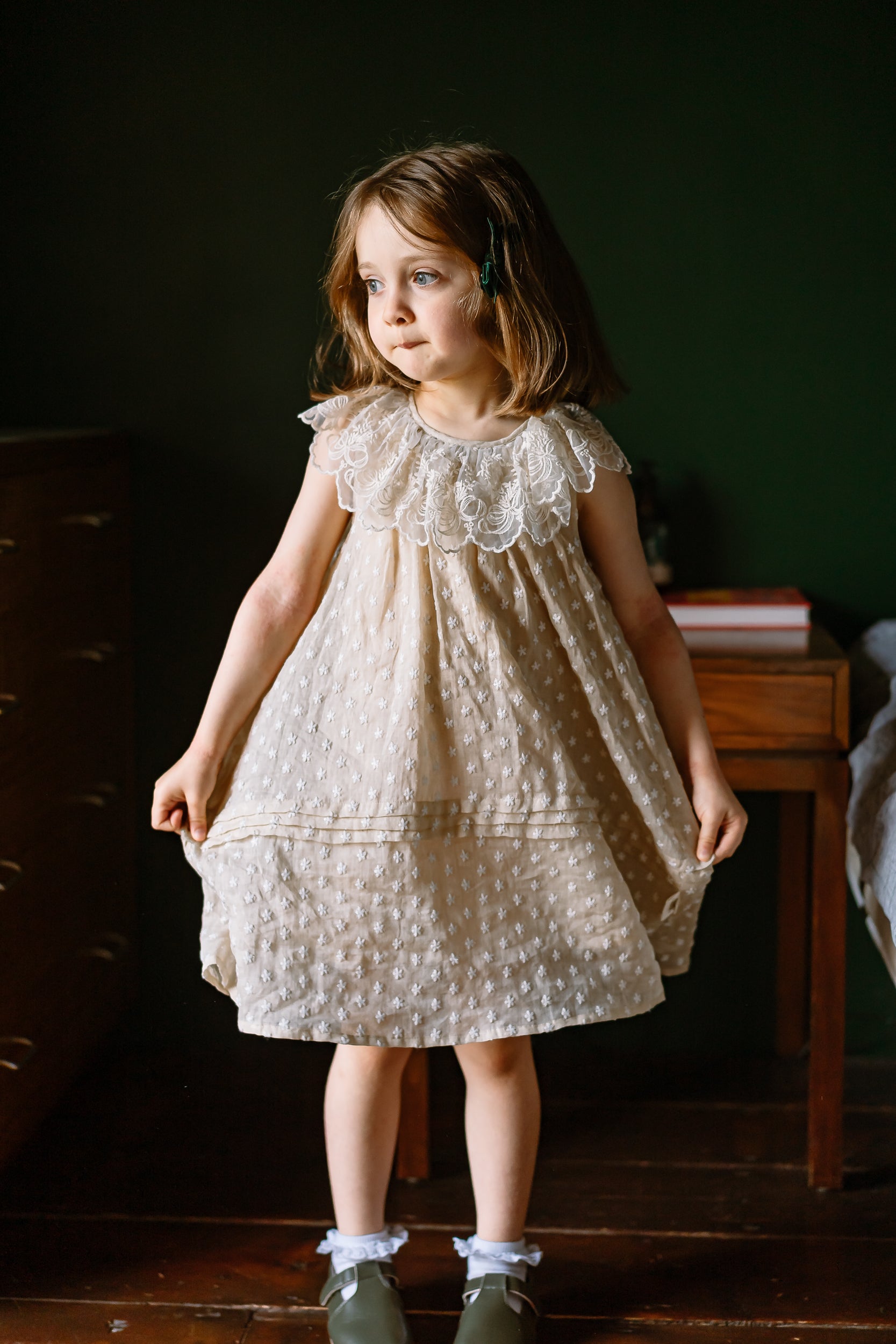 Lightweight Embroidered Ramie Princess Dress
